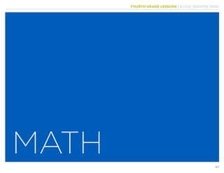 FOURTH GRADE LESSONS | KLYDE WARREN PARK
67
MATH
 