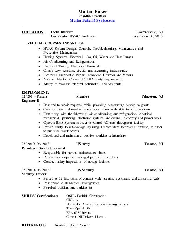 Revised Martin Baker Resume