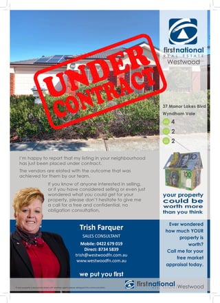 Under Contract_37 Manor Lakes Blvd WYNDHAM VALE