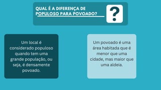 A população Brasileira e diferença de populoso e povoado | PDF