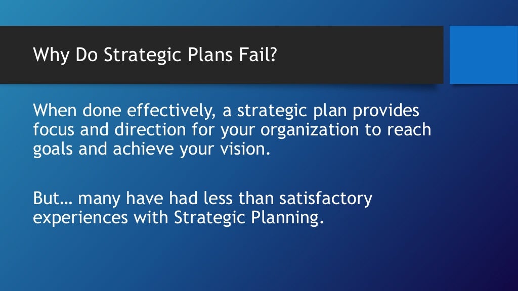 7 barriers to effective strategic plans