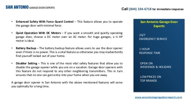 7 Basic Features Of Garage Door Openers