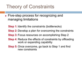 Finding Process Constraint Constraint Management, operations management.ppt