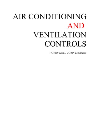 AIR CONDITIONING 
AND 
VENTILATION 
CONTROLS 
HONEYWELL CORP. documents 
 