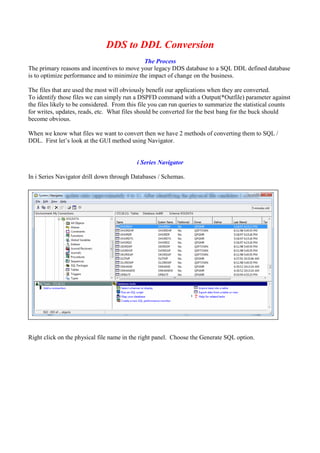 Dspfd File Syntax System i - DDL vs DDS Presentation | PDF