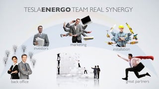 TESLAENERGOTEAM REAL SYNERGY
back ofﬁce
installationinvestors
great partners
marketing
 