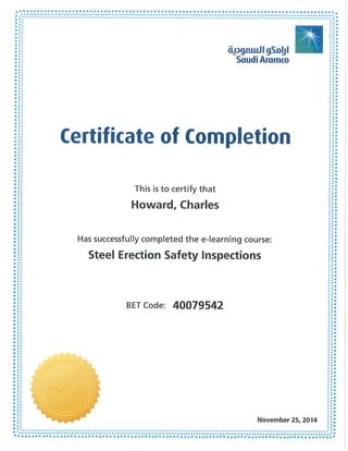 Steel Erection Safety Inspection