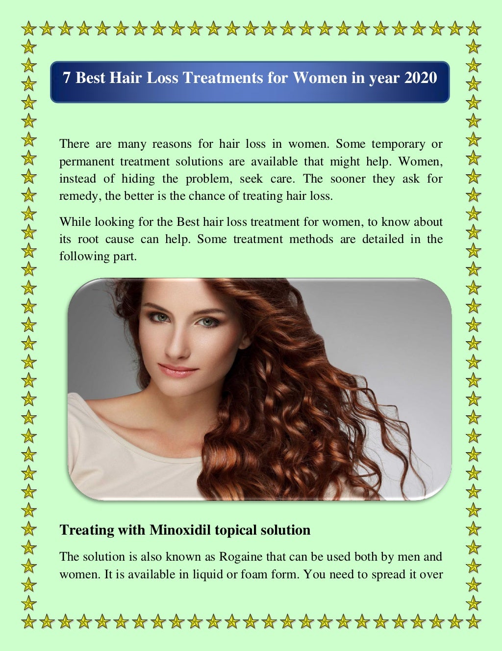 7 best hair loss treatments for women in year 2020