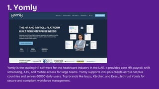 7 Best HR Software for Healthcare Industry in the UAE | PDF