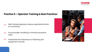 7 Best Practices for Heavy Equipment Maintenance to Enhance its ...