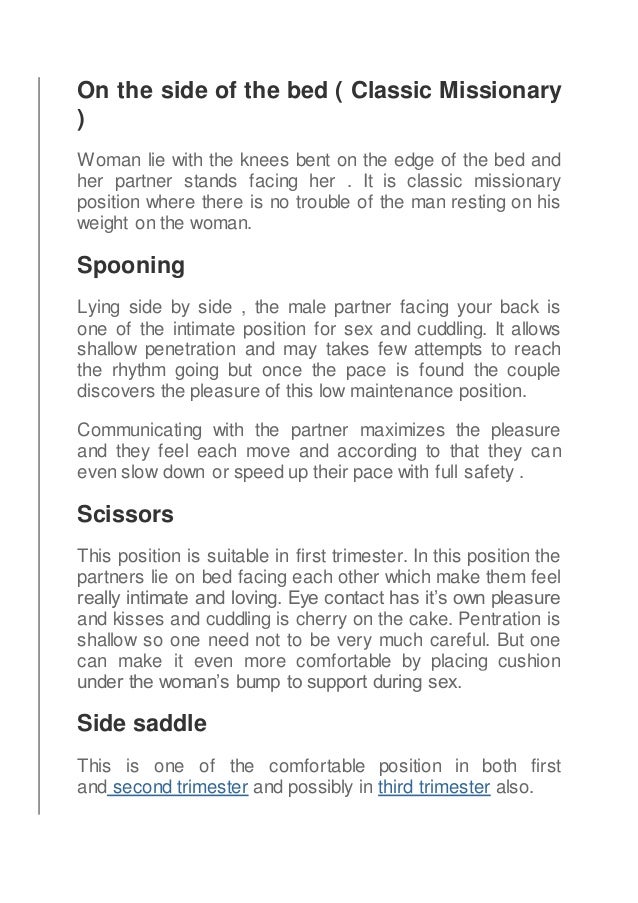 7 Best Sex Positions For First Trimester Of Pregnancy