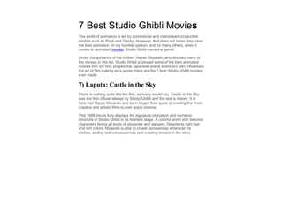 7 best studio ghibli movies