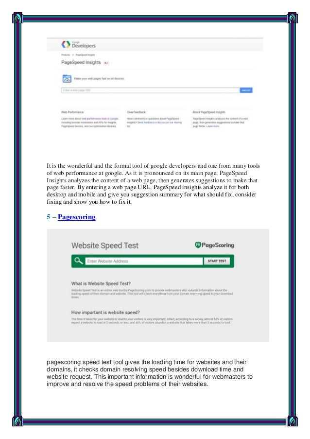 7 Best Tools To Test site Speed