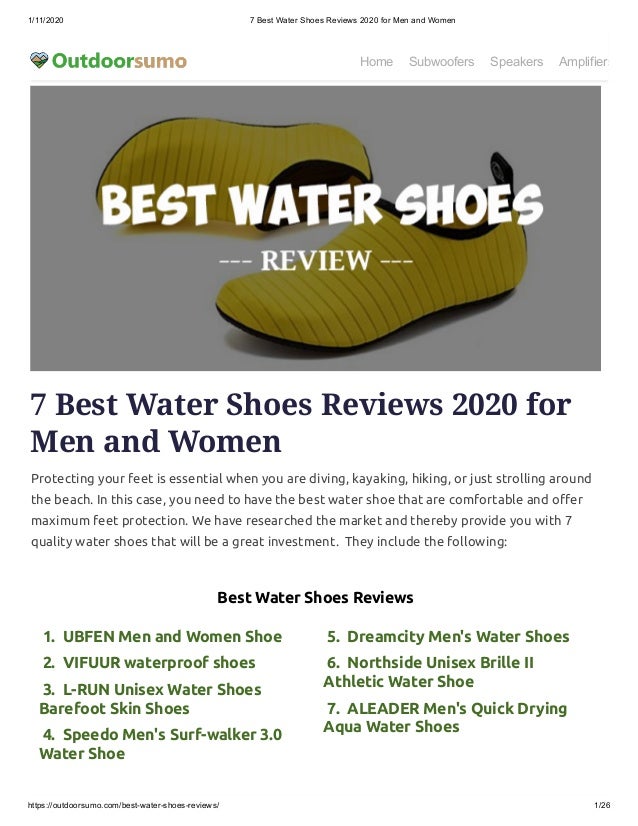 aleader mens water shoes
