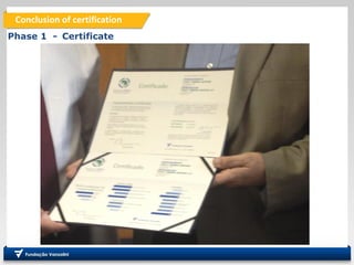 Conclusion of certification
Phase 1 - Certificate
 