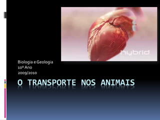 Biologia e Geologia
10º Ano
2009/2010

O TRANSPORTE NOS ANIMAIS
 