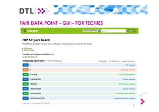 FAIR DATA POINT - GUI - FOR TECHIES
 