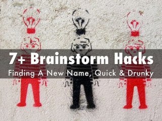 7+ Brainstorm Hacks - Finding A New Name - Quick & Drunky