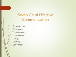 Communication Skils 7c | PPT