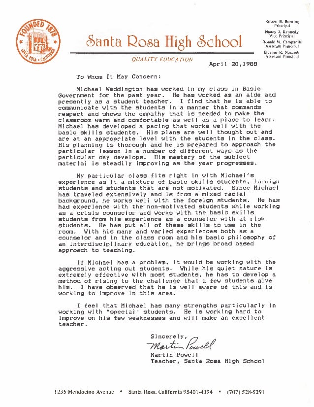 recommendation letter teaching credential program martin reference letter for teaching