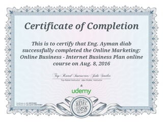 Online Marketing Online Business - Internet Business Plan