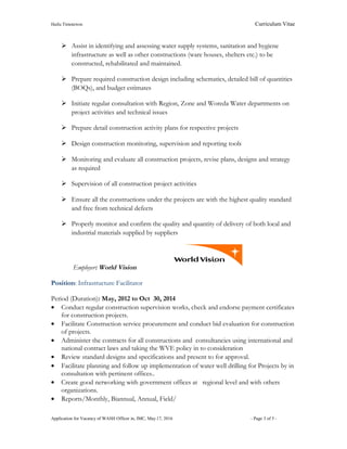 CV-for Save the Children Vacancy in WaSH | DOC