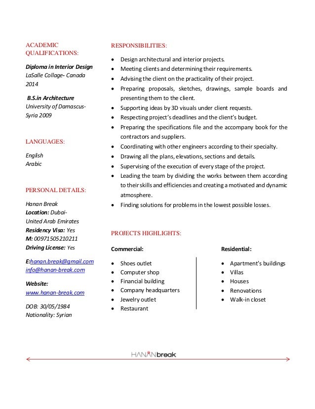 Hanan Break CV