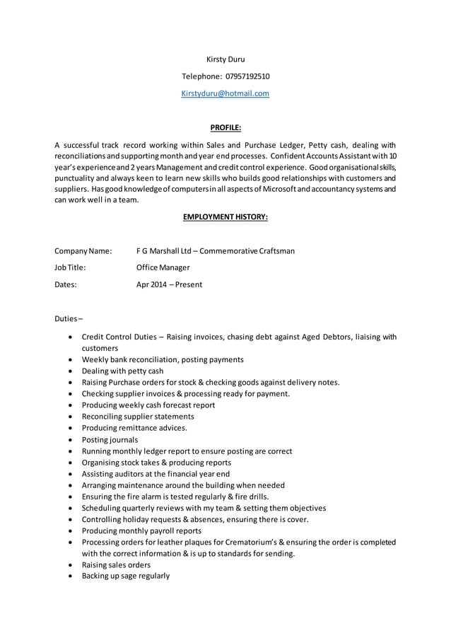 Kirsty duru cv pdf