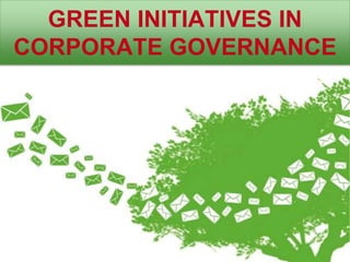 GREEN INITIATIVES IN
CORPORATE GOVERNANCE
 