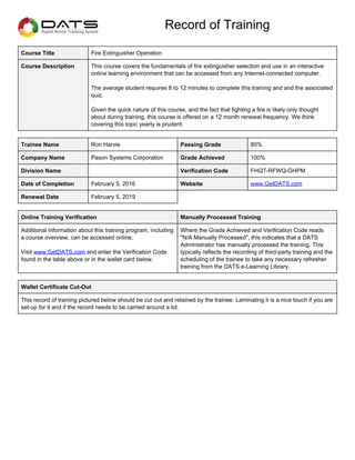 FIRE EXTINGUISHER TRAINING | PDF | Free Download
