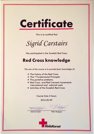 Red Cross Diploma