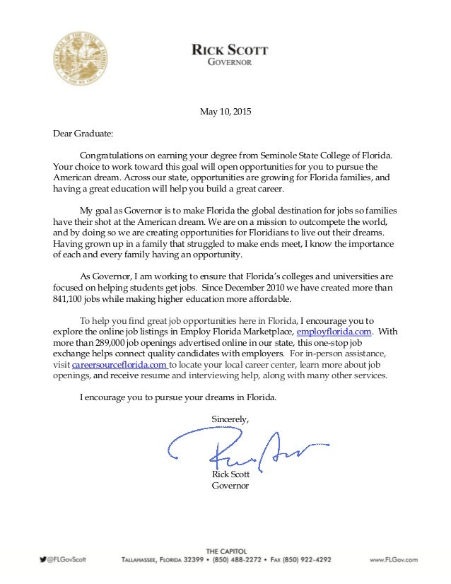 congratulations letter for graduation