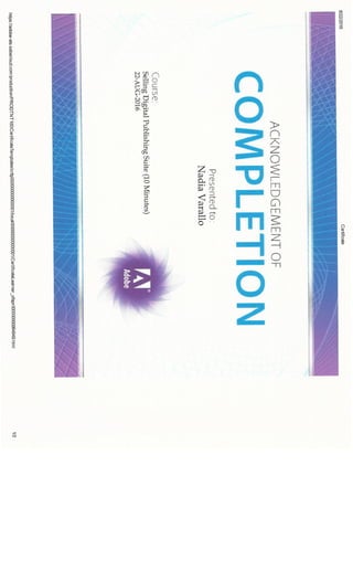 Adobe Coursework Certification
