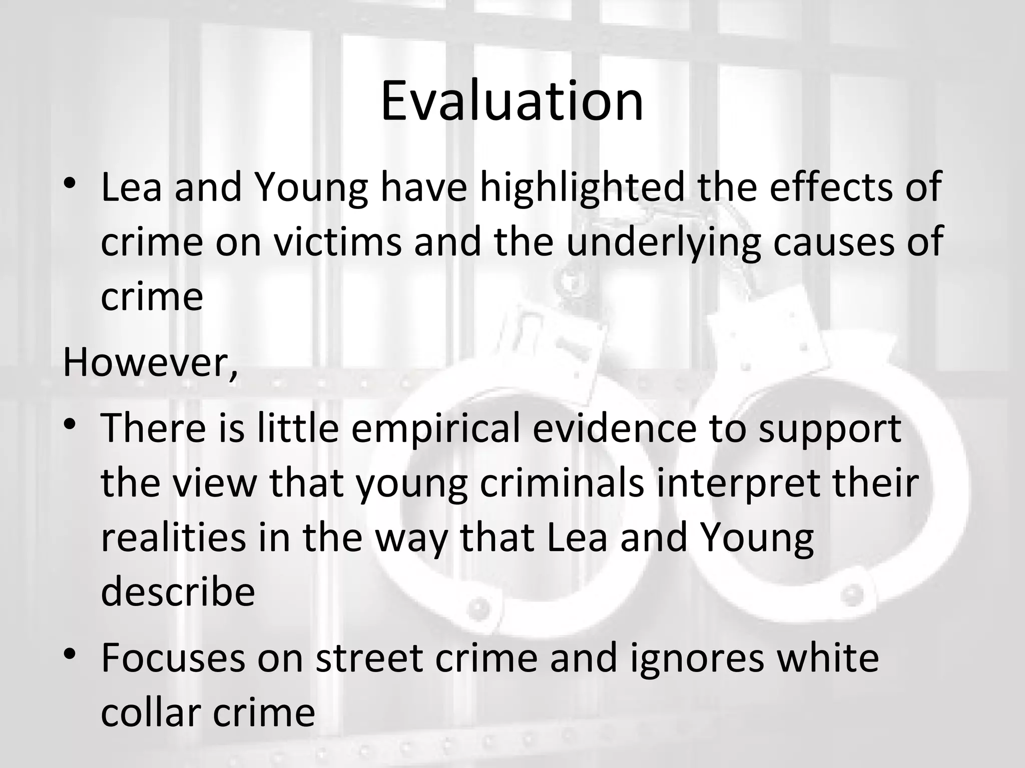 Crime and Deviance Left and Right Realism PPT