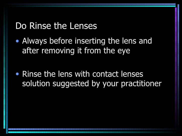 care and maintenance of soft contact lenses