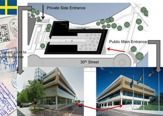 Public Main Entrance
Private Side Entrance
30th Street
highest point to
xpected to rise
 