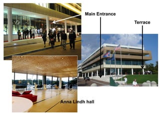 Main Entrance
Anna Lindh hall
Terrace
 