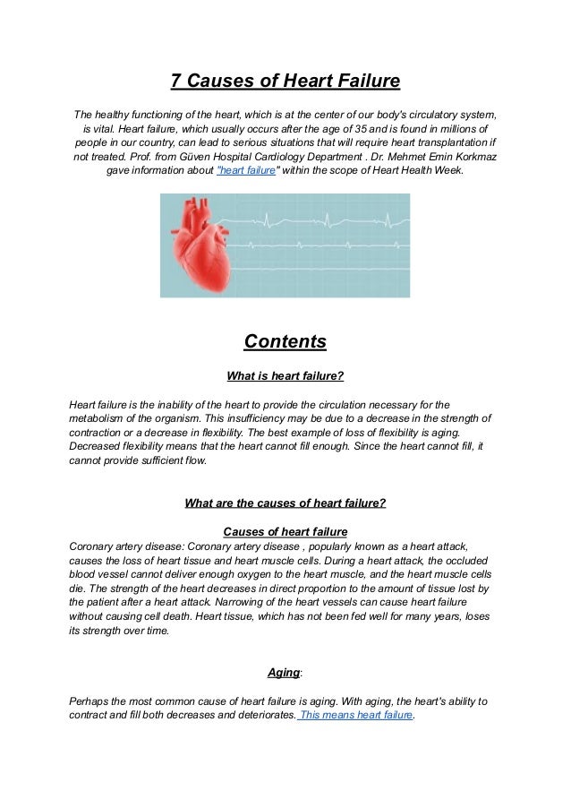 Causes Of Heart Failure Pdf , 10 Things to Know About Heart Failure ...