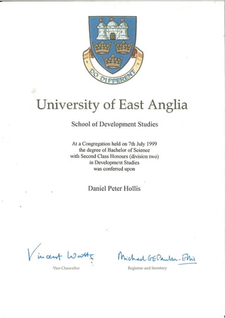 UEA certificate