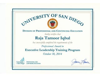 Executive Leadership Certification
