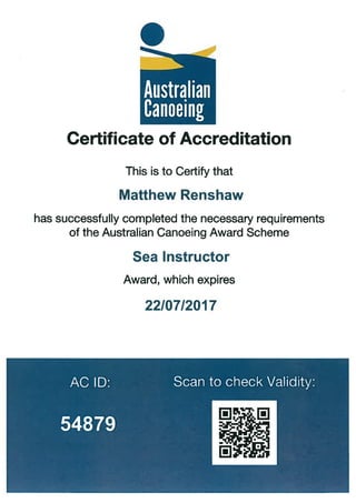 Sea Instructor - 2017