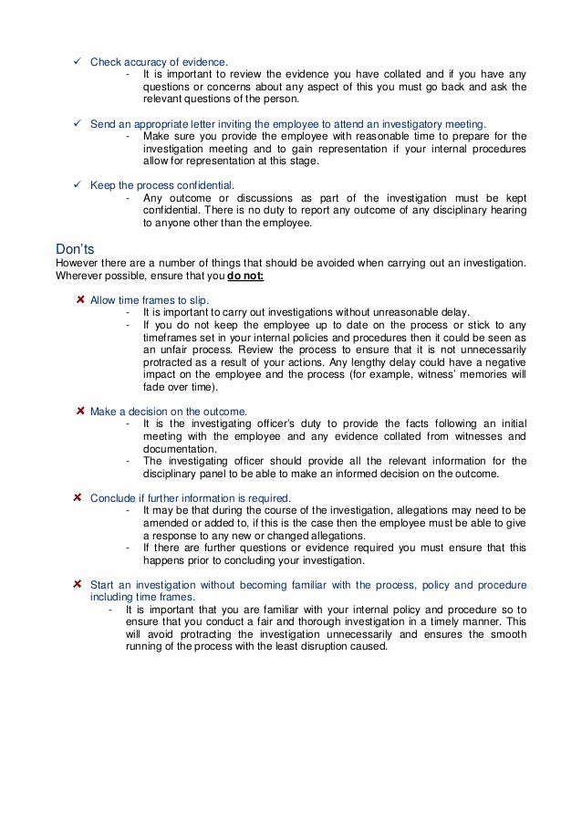 how to conduct a disciplinary investigation how to conduct a disciplinary investigation
