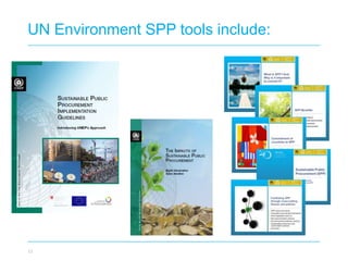 UN Environment SPP tools include:
13
 
