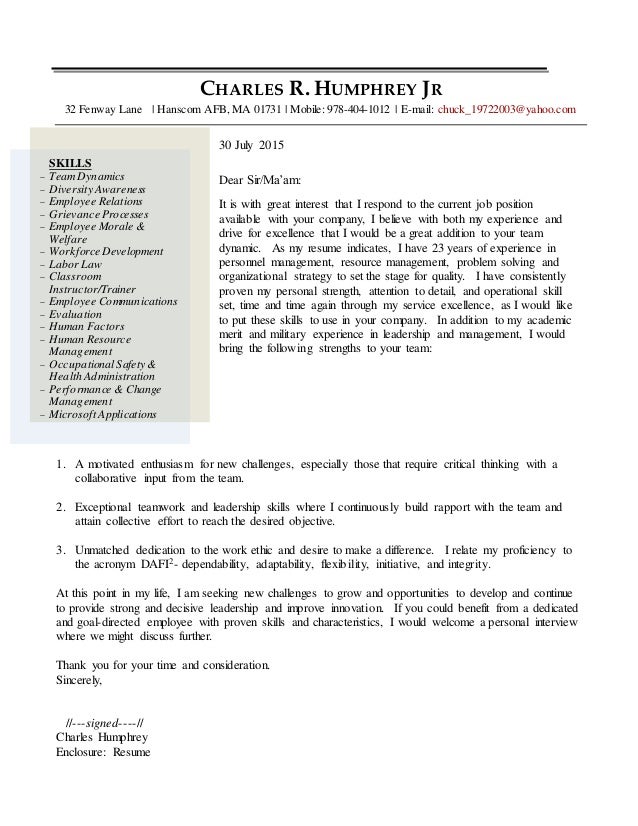 private sector cover letter new leadership skills cover letters