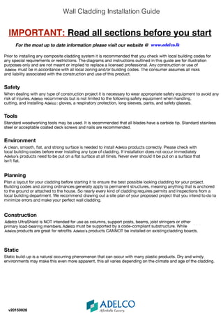 Adelco Cladding Book | PDF