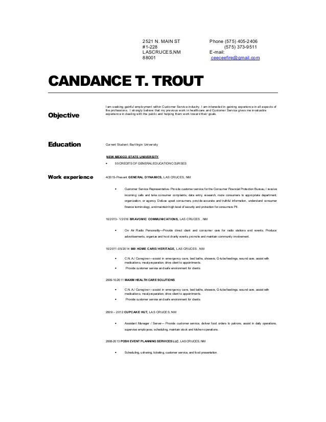 Candance Resume Generic