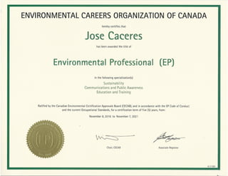 EP Eco-Canada certification
