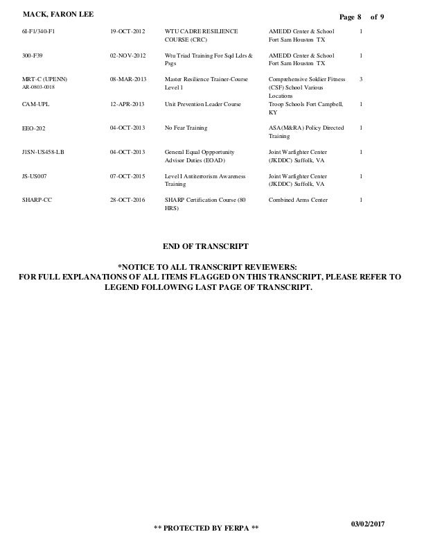 JOINT SERVICES TRANSCRIPT