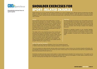CONTENT QUEEN | BLOG POSTS | PAGE 15
SHOULDER EXERCISES FOR
SPORT-RELATED INJURIES
Sports injuries are no fun for anyone a...