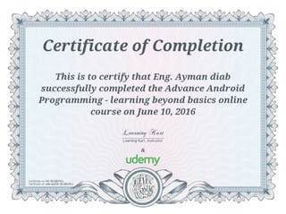 Advance Android Programming - learning beyond basics